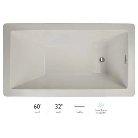 Jacuzzi Elara Low Profile 60" x 32" Acrylic Soaking Bathtub for Drop-In Installations with Reversible Drain 3 Jacuzzi Elara Low Profile 60" x 32" Acrylic Soaking Bathtub for Drop-In Installations with Reversible Drain