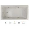 Jacuzzi Elara Low Profile 60" x 32" Acrylic Whirlpool Bathtub for Drop-In Installations with Left Drain, Chromatherapy Lighting, Heater, and Luxury Controls -Jacuzzi Sales Store jacuzzi ell6032wlr4chyy 100825