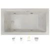 Jacuzzi Elara Low Profile 60" x 36" Acrylic Whirlpool Bathtub for Drop-In Installations with Left Drain and Basic Controls -Jacuzzi Sales Store jacuzzi ell6036wlr2xxyy 100825