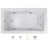 Jacuzzi Elara Low Profile 60" x 36" Acrylic Whirlpool Bathtub for Drop-In Installations with Right Drain and Basic Controls -Jacuzzi Sales Store jacuzzi ell6036wrl2xxww 100825