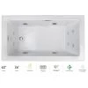 Jacuzzi Elara 60" Drop-In Whirlpool Bathtub with Right Drain, Whisper+ Technology™, and Illumatherapy -Jacuzzi Sales Store jacuzzi ell6036wrl4ipww 100825
