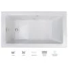 Jacuzzi Elara 66" Drop-In Soaking Bathtub with Right Drain and Heated Soak -Jacuzzi Sales Store jacuzzi ell6636brl2hsw 100825
