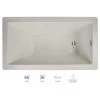 Jacuzzi Elara Low Profile 66" Acrylic Soaking Bathtub for Drop-In Installations with Reversible Drain 2 Jacuzzi Elara Low Profile 66" Acrylic Soaking Bathtub for Drop-In Installations with Reversible Drain -Jacuzzi Sales Store jacuzzi ell6636buxxxxy 100825
