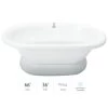 Jacuzzi Era 66" Soaking Freestanding or Clawfoot Bathtub with Center Drain 2 Jacuzzi Era 66" Soaking Freestanding or Clawfoot Bathtub with Center Drain -Jacuzzi Sales Store jacuzzi erd6636bcxxxxw 100825