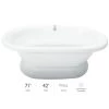 Jacuzzi Era 71" Soaking Freestanding or Clawfoot Bathtub with Center Drain 2 Jacuzzi Era 71" Soaking Freestanding or Clawfoot Bathtub with Center Drain -Jacuzzi Sales Store jacuzzi erd7142bcxxxxw 100825