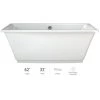 Jacuzzi Fiore 62" Soaking Freestanding Bathtub with Center Drain -Jacuzzi Sales Store jacuzzi fif6232bcxxxxw 100825
