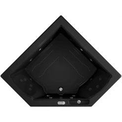 Jacuzzi 66" x 66" Fuzion Drop In Corner Luxury Salon Spa Bathtub with 15 Jets, LCD Controls, Chromatherapy, Heater - Integrated Drain Assembly Included -Jacuzzi Sales Store jacuzzi fuz6666 ccr 5ch alternate view 4546