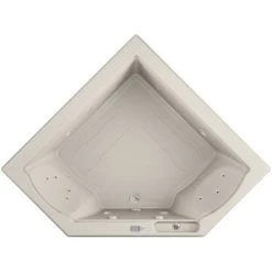 Jacuzzi 66" x 66" Fuzion Drop In Corner Luxury Salon Spa Bathtub with 15 Jets, LCD Controls, Chromatherapy, Heater - Integrated Drain Assembly Included -Jacuzzi Sales Store jacuzzi fuz6666 ccr 5ch alternate view 4547
