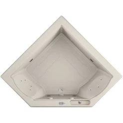 Jacuzzi 66" x 66" Fuzion Drop In Corner Luxury Salon Spa Bathtub with 15 Jets, LCD Controls, Illumatherapy, Heater - Integrated Drain Assembly Included -Jacuzzi Sales Store jacuzzi fuz6666 ccr 5iw alternate view 4565 1