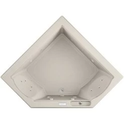 Jacuzzi 66" x 66" Fuzion Drop In Corner Luxury Whirlpool Bathtub with 15 Jets, Luxury Controls, Chromatherapy, Heater - Integrated Drain Assembly Included -Jacuzzi Sales Store jacuzzi fuz6666 wcl 4ch alternate view 4571
