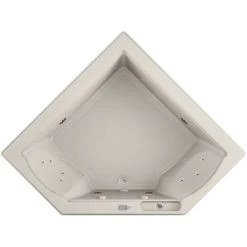 Jacuzzi 66" x 66" Fuzion Drop In Corner Luxury Whirlpool Bathtub with 15 Jets, LCD Controls, Illumatherapy, Heater - Integrated Drain Assembly Included -Jacuzzi Sales Store jacuzzi fuz6666 wcr 5iw alternate view 4661