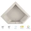 Jacuzzi 66" x 66" Fuzion Drop In Corner Luxury Pure Air®; Bathtub with LCD Controls, Chromatherapy - Integrated Drain Assembly Included