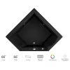 Jacuzzi 66" x 66" Fuzion Drop In Corner Soaking Bathtub with Basic Controls, Chromatherapy and Center Drain - Integrated Drain Assembly Included