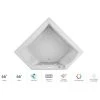 Jacuzzi 66" x 66" Fuzion Drop In Corner Luxury Salon Spa Bathtub with 15 Jets, Luxury Controls, Chromatherapy, Heater - Integrated Drain Assembly Included -Jacuzzi Sales Store jacuzzi fuz6666ccr4cww 100825