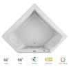 Jacuzzi 66" x 66" Fuzion Drop In Corner Luxury Salon Spa Bathtub with 15 Jets, LCD Controls, Chromatherapy, Heater - Integrated Drain Assembly Included -Jacuzzi Sales Store jacuzzi fuz6666ccr5chw 100825