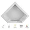 Jacuzzi 66" x 66" Fuzion Drop In Corner Luxury Whirlpool Bathtub with 15 Jets, Luxury Controls, Chromatherapy, Heater - Integrated Drain Assembly Included -Jacuzzi Sales Store jacuzzi fuz6666wcl4chw 100825