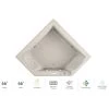 Jacuzzi 66" x 66" Fuzion Drop In Corner Luxury Whirlpool Bathtub with 15 Jets, Luxury Controls, Illumatherapy, Heater - Integrated Drain Assembly Included