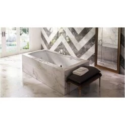 Jacuzzi 72" x 36" Fuzion Drop In Luxury Salon Spa Bathtub with 14 Jets, Luxury Controls, Chromatherapy, Heater, Right Drain and Left Pump - Integrated Drain Assembly Included -Jacuzzi Sales Store jacuzzi fuz7236 crl 4ch alternate view 4665