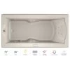 Jacuzzi 72" x 36" Fuzion Drop In Luxury Whirlpool Bathtub with 14 Jets, Luxury Controls, Chromatherapy, Heater, Left Drain and Right Pump - Integrated Drain Assembly Included -Jacuzzi Sales Store jacuzzi fuz7236wlr4cwy 100825