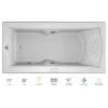 Jacuzzi 72" x 36" Fuzion Drop In Luxury Whirlpool Bathtub with 14 Jets, Luxury Controls, Illumatherapy, Heater, Left Drain and Right Pump - Integrated Drain Assembly Included