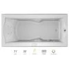 Jacuzzi 72" x 36" Fuzion Drop In Luxury Whirlpool Bathtub with 14 Jets, Luxury Controls, Chromatherapy, Heater, Right Drain and Left Pump - Integrated Drain Assembly Included -Jacuzzi Sales Store jacuzzi fuz7236wrl4chw 100825