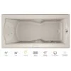 Jacuzzi 72" x 36" Fuzion Drop In Luxury Whirlpool Bathtub with 14 Jets, Luxury Controls, Chromatherapy, Heater, Right Drain and Left Pump - Integrated Drain Assembly Included