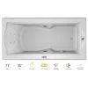 Jacuzzi 72" x 36" Fuzion Drop In Luxury Whirlpool Bathtub with 14 Jets, LCD Controls, Illumatherapy, Heater, Right Drain and Left Pump - Integrated Drain Assembly Included -Jacuzzi Sales Store jacuzzi fuz7236wrl5iww 100825