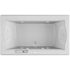 Jacuzzi 72" x 42" Fuzion Drop-In Luxury Salon Spa Bathtub with 11 Jets, Luxury Controls, Chromatherapy, Heater, Center Drain and Right Pump - Integrated Drain Assembly Included -Jacuzzi Sales Store jacuzzi fuz7242 ccr 4ch alternate view 2814