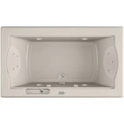 Jacuzzi 72" x 42" Fuzion Drop-In Luxury Salon Spa Bathtub with 11 Jets, LCD Controls, Chromatherapy, Heater, Center Drain and Right Pump - Integrated Drain Assembly Included -Jacuzzi Sales Store jacuzzi fuz7242 ccr 5ch alternate view 2836