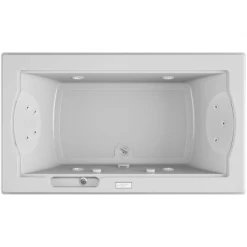 Jacuzzi 72" x 42" Fuzion Drop In Luxury Whirlpool Bathtub with 14 Jets, Luxury Controls, Chromatherapy, Heater, Center Drain and Right Pump - Integrated Drain Assembly Included -Jacuzzi Sales Store jacuzzi fuz7242 wcr 4cw alternate view 2859