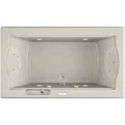 Jacuzzi 72" x 42" Fuzion Drop In Luxury Whirlpool Bathtub with 14 Jets, Luxury Controls, Chromatherapy, Heater, Center Drain and Right Pump - Integrated Drain Assembly Included -Jacuzzi Sales Store jacuzzi fuz7242 wcr 4cw alternate view 2861