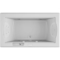 Jacuzzi 72" x 42" Fuzion Drop In Luxury Whirlpool Bathtub with 14 Jets, Luxury Controls, Illumatherapy, Heater, Center Drain and Right Pump - Integrated Drain Assembly Included -Jacuzzi Sales Store jacuzzi fuz7242 wcr 4ih alternate view 2864