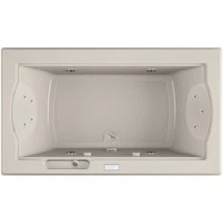Jacuzzi 72" x 42" Fuzion Drop In Luxury Whirlpool Bathtub with 14 Jets, Luxury Controls, Illumatherapy, Heater, Center Drain and Right Pump - Integrated Drain Assembly Included -Jacuzzi Sales Store jacuzzi fuz7242 wcr 4ih alternate view 2866