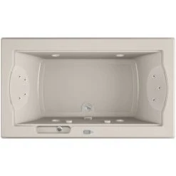 Jacuzzi 72" x 42" Fuzion Drop In Luxury Whirlpool Bathtub with 14 Jets, LCD Controls, Chromatherapy, Heater, Center Drain and Right Pump - Integrated Drain Assembly Included -Jacuzzi Sales Store jacuzzi fuz7242 wcr 5cw alternate view 2881