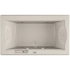 Jacuzzi 72" x 42" Fuzion Drop In Luxury Whirlpool Bathtub with 14 Jets, LCD Controls, Illumatherapy, Heater, Center Drain and Right Pump - Integrated Drain Assembly Included -Jacuzzi Sales Store jacuzzi fuz7242 wcr 5iw alternate view 2891