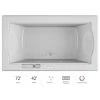 Jacuzzi 72" x 42" Fuzion Drop In Luxury Pure Air®; Bathtub with Luxury Controls, Chromatherapy, Center Drain and Right Blower - Integrated Drain Assembly Included -Jacuzzi Sales Store jacuzzi fuz7242acr4cxw 100825