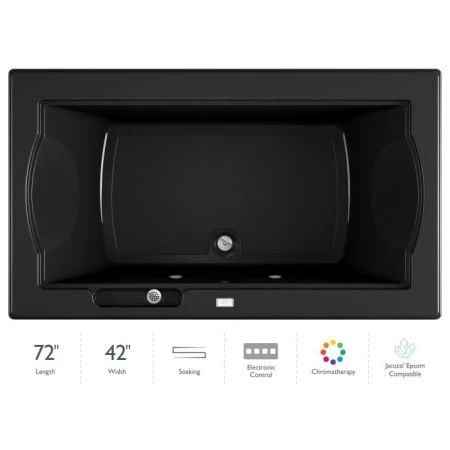 Jacuzzi 72" x 42" Fuzion Drop In Soaking Bathtub with Basic Controls, Chromatherapy and Center Drain - Integrated Drain Assembly Included 3 Jacuzzi 72" x 42" Fuzion Drop In Soaking Bathtub with Basic Controls, Chromatherapy and Center Drain - Integrated Drain Assembly Included