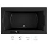 Jacuzzi 72" x 42" Fuzion Drop In Soaking Bathtub with Center Drain - Integrated Drain Assembly Included -Jacuzzi Sales Store jacuzzi fuz7242bcxxxxb 100825