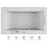 Jacuzzi 72" x 42" Fuzion Drop-In Luxury Salon Spa Bathtub with 11 Jets, LCD Controls, Illumatherapy, Heater, Center Drain and Right Pump - Integrated Drain Assembly Included -Jacuzzi Sales Store jacuzzi fuz7242ccr5ihw 100825