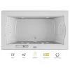 Jacuzzi 72" x 42" Fuzion Drop In Luxury Whirlpool Bathtub with 14 Jets, LCD Controls, Chromatherapy, Heater, Center Drain and Right Pump - Integrated Drain Assembly Included -Jacuzzi Sales Store jacuzzi fuz7242wcr5chw 100825
