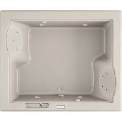 Jacuzzi 72" x 60" Fuzion Drop In Luxury Whirlpool Bathtub with 15 Jets, Luxury Controls, Chromatherapy, Heater, Center Drain and Right Pump - Integrated Drain Assembly Included -Jacuzzi Sales Store jacuzzi fuz7260 wcr 4cw alternate view 4985 1