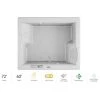Jacuzzi 72" x 60" Fuzion Drop In Luxury Whirlpool Bathtub with 15 Jets, LCD Controls, Illumatherapy, Heater, Center Drain and Left Pump - Integrated Drain Assembly Included