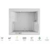 Jacuzzi 72" x 60" Fuzion Drop In Luxury Whirlpool Bathtub with 15 Jets, Luxury Controls, Illumatherapy, Heater, Center Drain and Right Pump - Integrated Drain Assembly Included