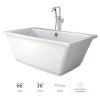 Jacuzzi Fia 66" Free Standing Soaking Bathtub with NW55827 Tub Filler Faucet and Center Drain -Jacuzzi Sales Store jacuzzi heb6636bcxxxxw 100825