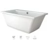 Jacuzzi Fia 62" Soaking Bathtub for Freestanding Installation with Center Drain and Tru-Level Base -Jacuzzi Sales Store jacuzzi hef6232bcxxxxw 100825