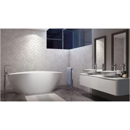 Jacuzzi Ileana™ 67" Solid Surface Free Standing Soaking Bathtub with Reversible Drain 5 Jacuzzi Ileana™ 67" Solid Surface Free Standing Soaking Bathtub with Reversible Drain - Image 3