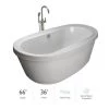 Jacuzzi Inizio Freestanding Soaking Bathtub with Heated Soak and Freestanding Tub Filler -Jacuzzi Sales Store jacuzzi inb6636bcr1hsww 100825