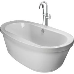 Jacuzzi Inizio Round 66" Freestanding Tub with Included Floor Mounted Tub Filler Faucet in Polished Chrome -Jacuzzi Sales Store jacuzzi inb6636bcxxxx alternate view 1612