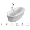 Jacuzzi Inizio 66"x36" Freestanding Whirlpool with Whisper+ Technology™ and Chrome Freestanding Tub Filler 1 Jacuzzi Inizio 66"x36" Freestanding Whirlpool with Whisper+ Technology™ and Chrome Freestanding Tub Filler -Jacuzzi Sales Store jacuzzi inb6636wcr1xpw 100825