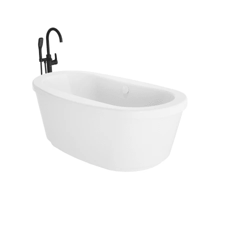 Jacuzzi Inizio 66" Free Standing Acrylic Soaking Tub with Center Drain and Overflow - Includes Floor Mounted Tub Filler with Hand Shower 4 Jacuzzi Inizio 66" Free Standing Acrylic Soaking Tub with Center Drain and Overflow - Includes Floor Mounted Tub Filler with Hand Shower - Image 2